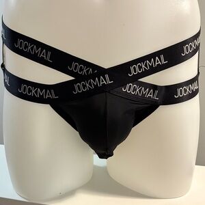 JOCKMAIL Men's Black Jockstrap Briefs